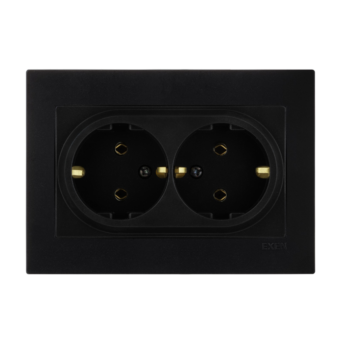 Slika EXEN Karell dupla suva priključnica 200-141403-245 metalik crna